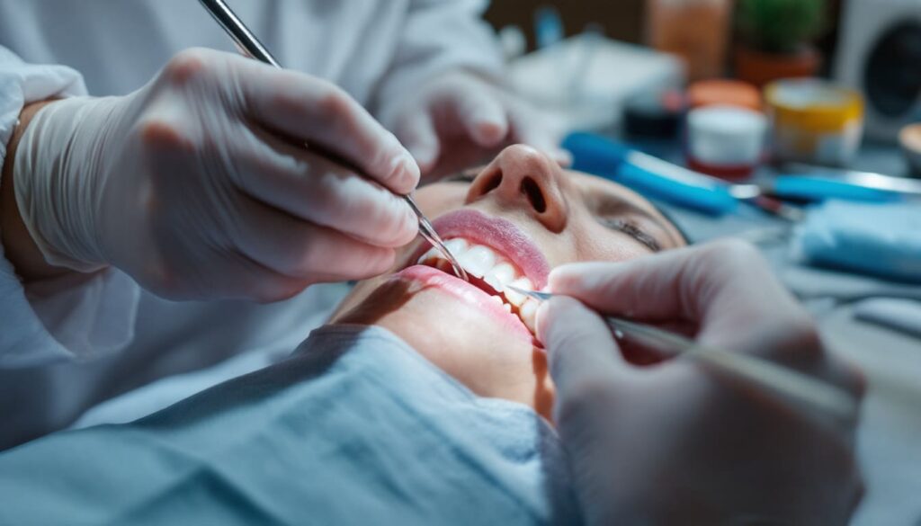 procedimiento dental cirugia encia clinica