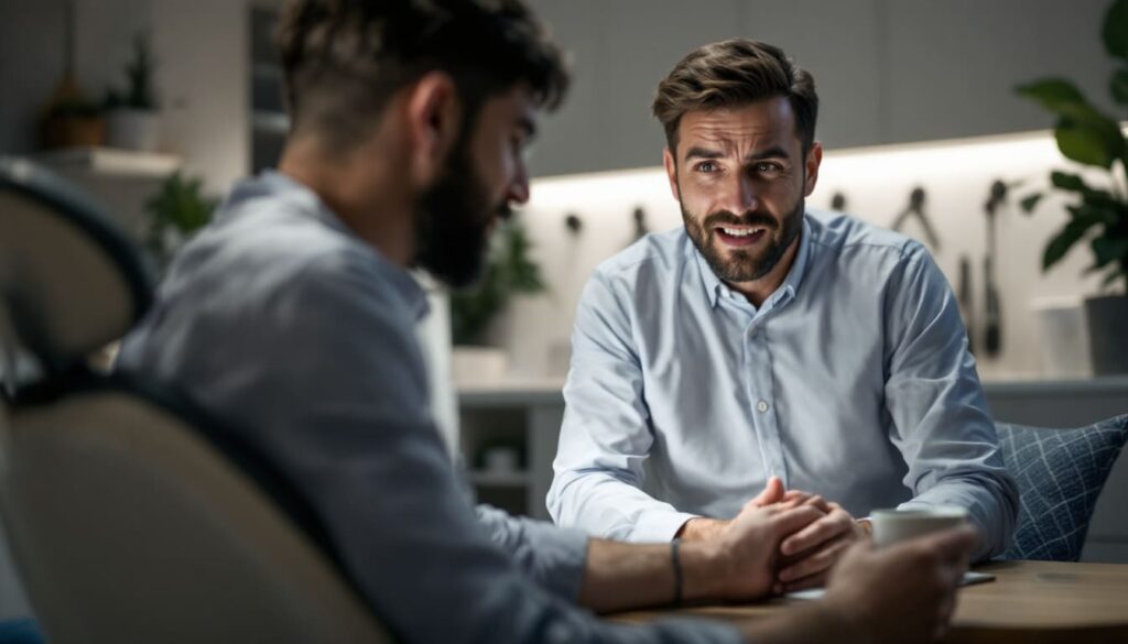 consulta medica hombre sonrie atencion cercana