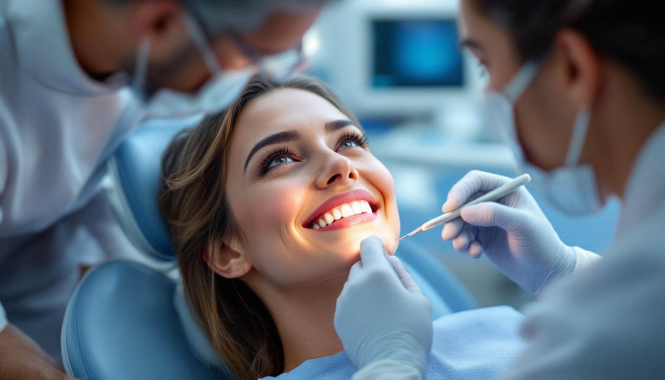 dentista tratando a paciente