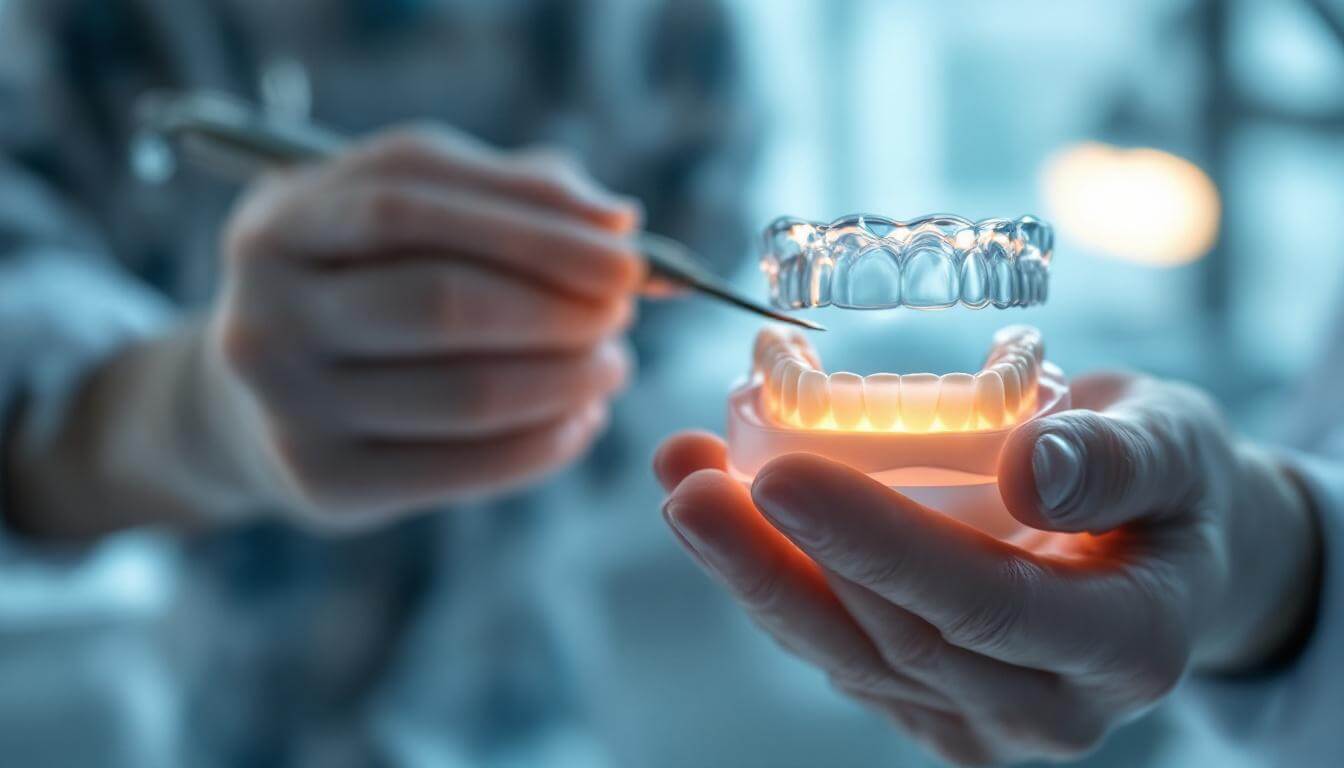 instrumento señalando dentadura