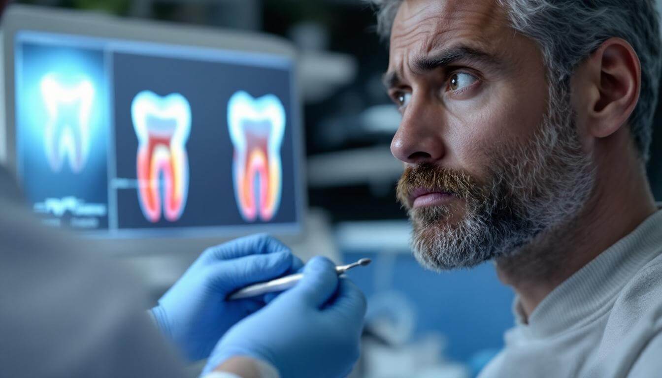 paciente preocupado antes de tratamiento dental
