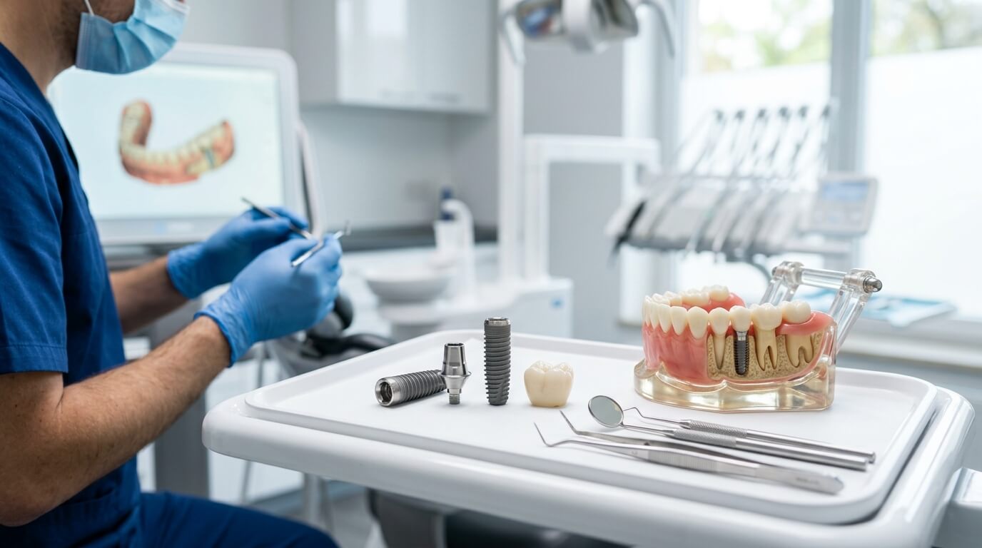 implante dental en clínica